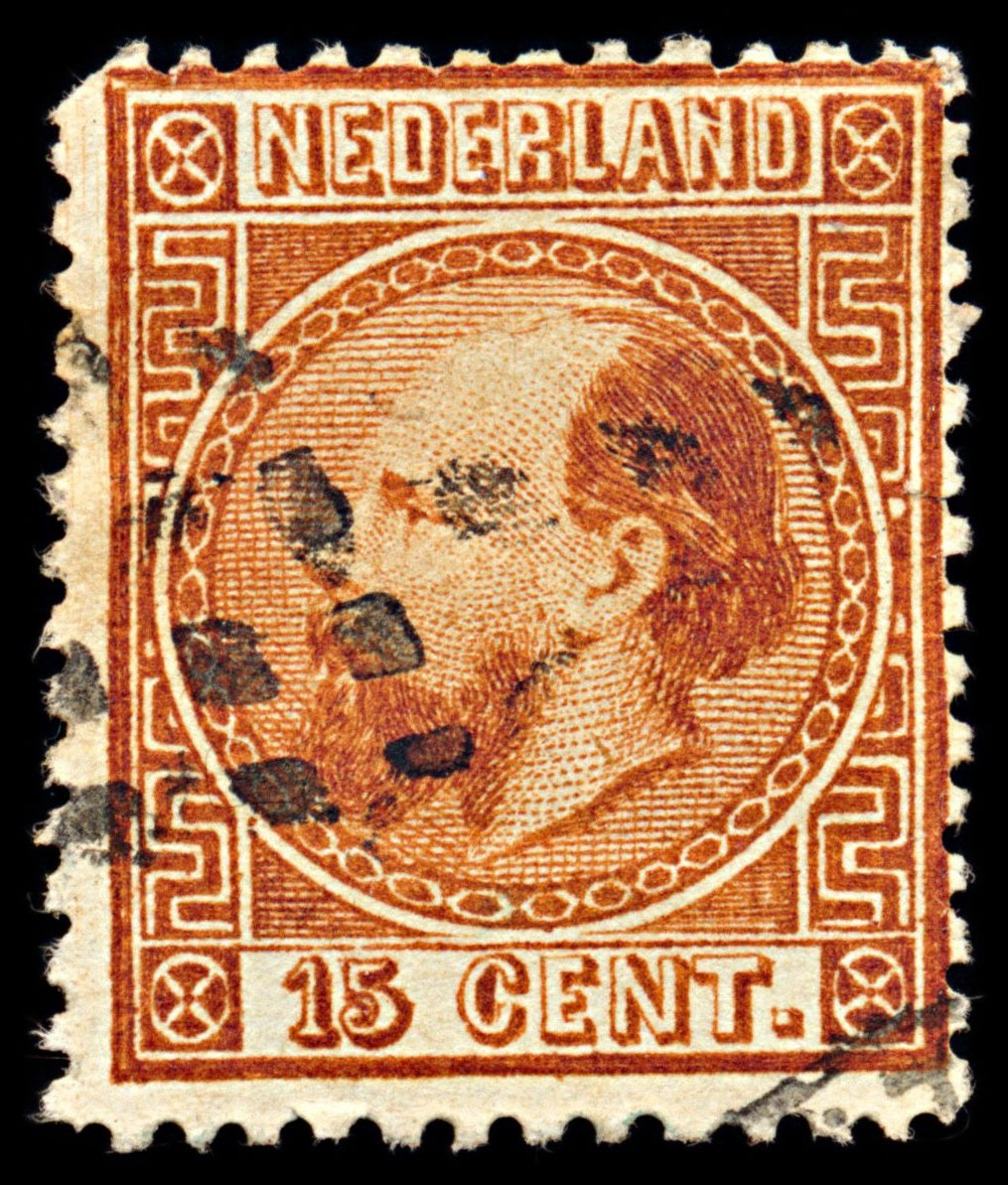 7038 Netherlands SG19b 15C Reddish Brown 1869. Sc#9d Mi 9IIE Used. C£45