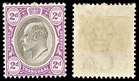 7065 Transvaal SG246 2D Black & Purple 1902. Sc#254 Mi 104 Mint MH. C£9