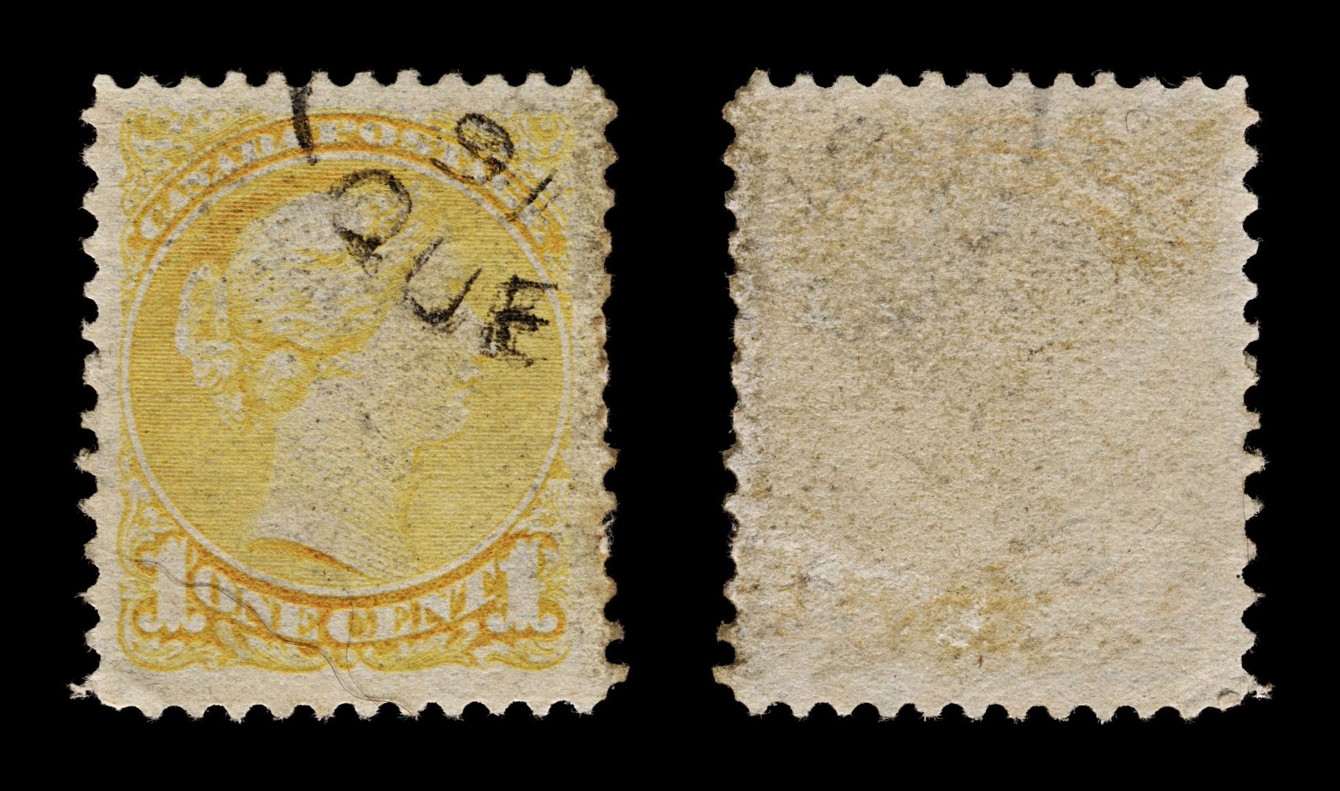 4317 Canada SG93 1c Lemon. Wove Paper. 1879. Sc#35iii Fine Used. C£21