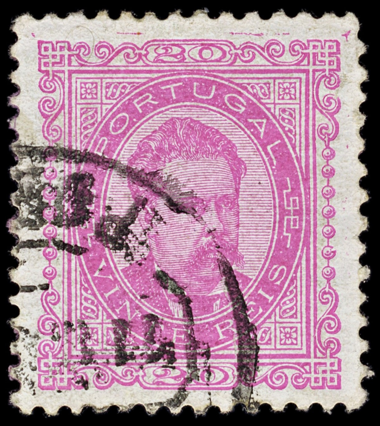 4382 Portugal SG232 20 Reis Pink. 1884. Sc#64 Mi62 Fine Used. C£20