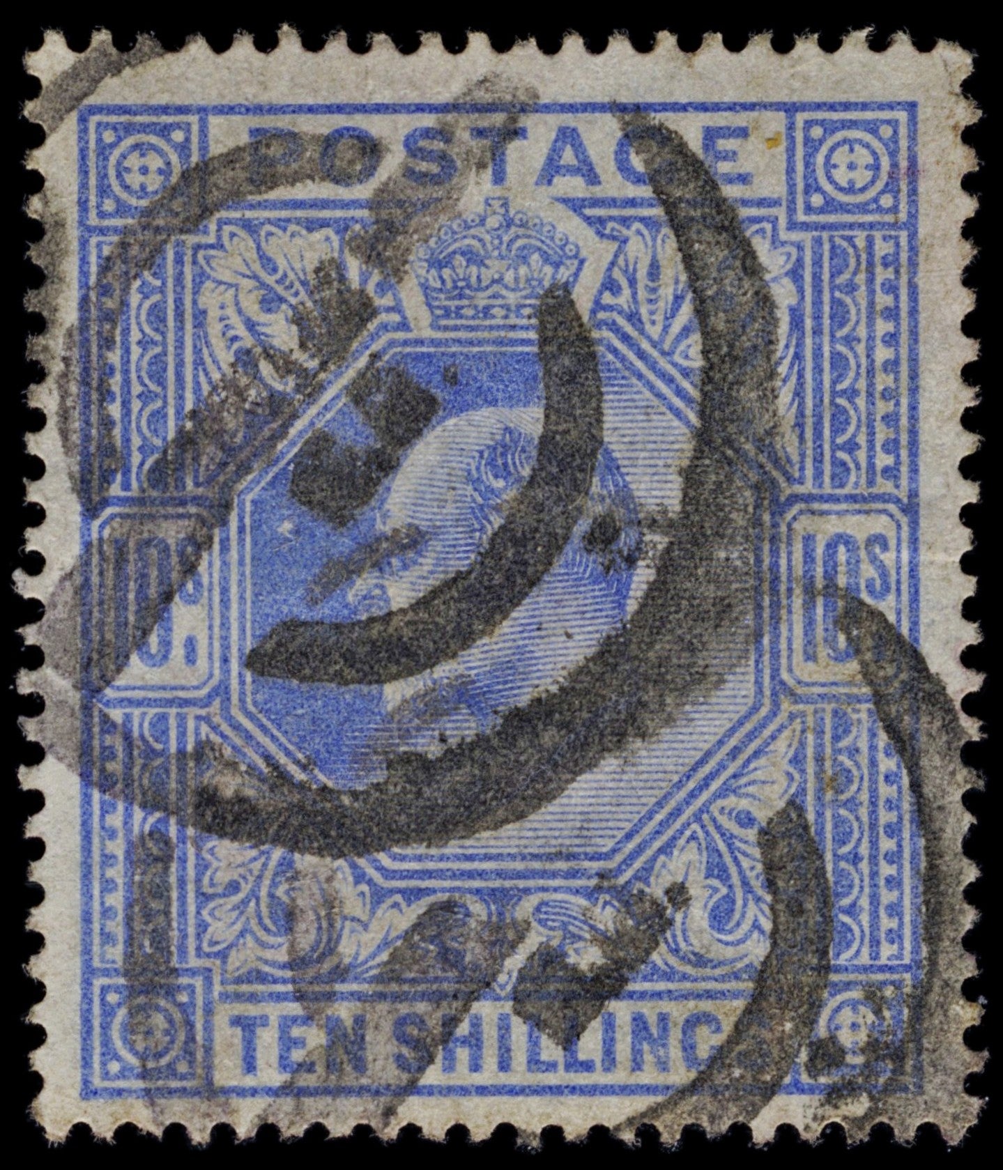 4387 GB SG319 10s Light Blue. Somerset House. 1912. Sc#141a Mi117IIIb Fine Used. C£625