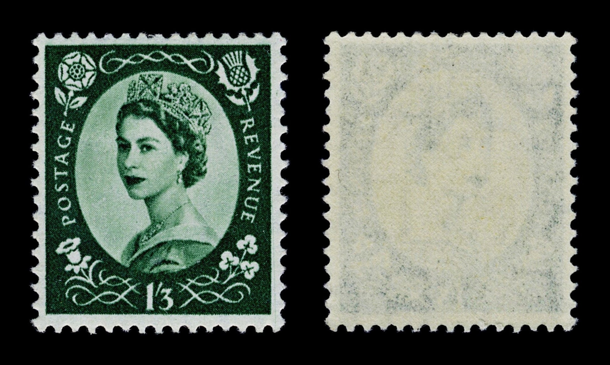 4476 GB SG555 1s3d Green. St. Ed's Crown Watermark. Spec S142. 1956. Sc#332 Mi297 MNH Mint. C£30