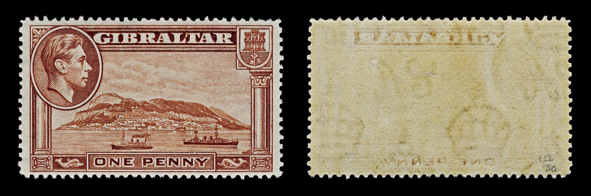 4487 Gibraltar SG122 2d Yellow-Brown. P14. 13989. Sc#108a Mi108B LMM Mint. C£30