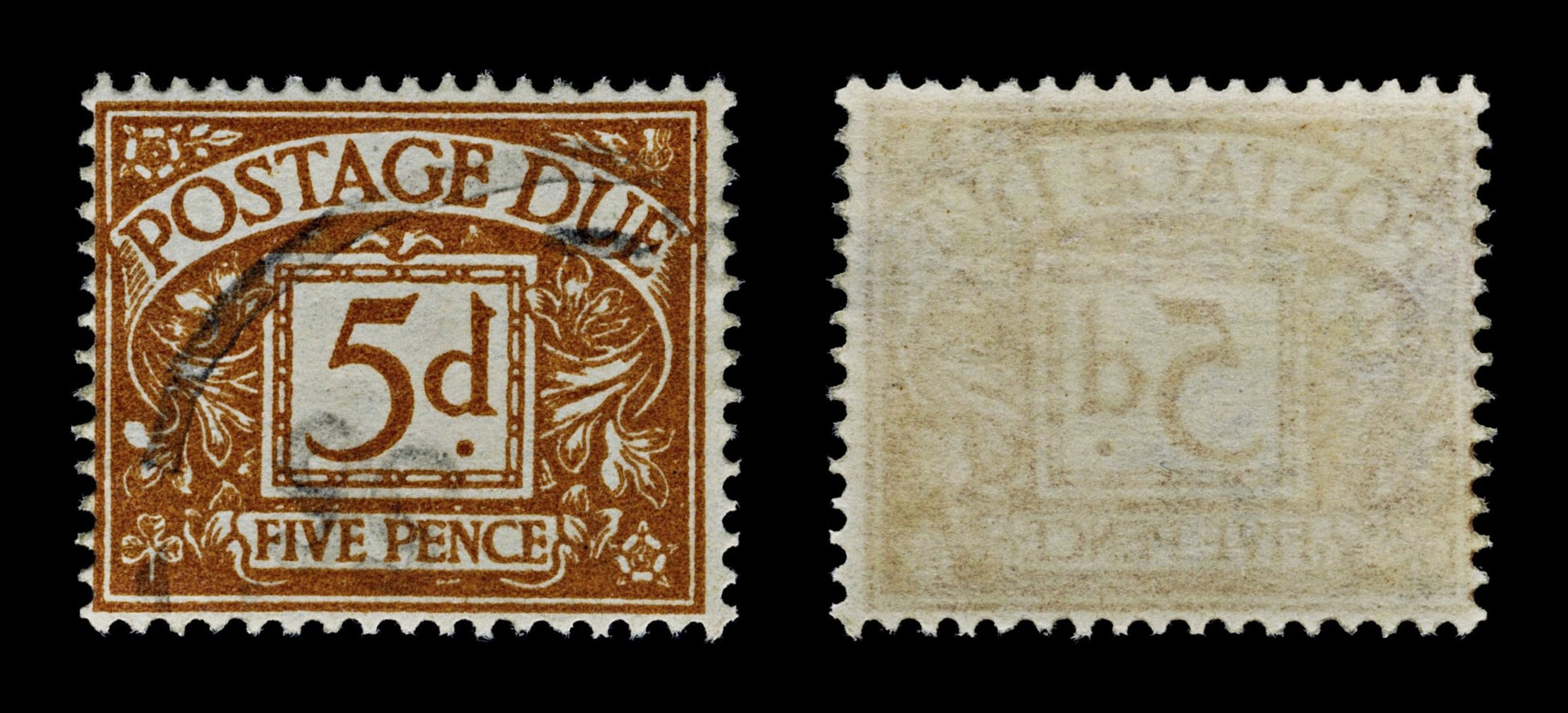 4495 GB SG D52 5d Ochre-Brown. St. Ed's Crown Wmk. 20537. Sc# J51 Mi P51 Fine Used. C£26