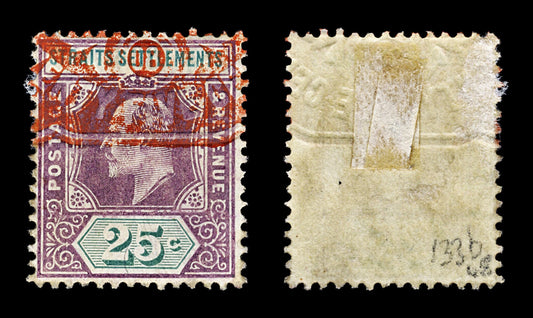 4708 Straits Settlements SG133b 25c Purple & Green. 1905. Sc#117 Mi102 Used. C£48