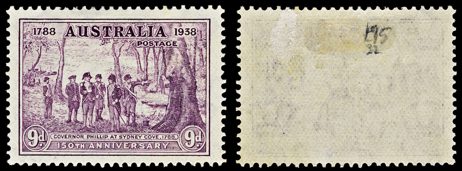 4733 Australia SG195 9d Purple. 1937. Sc#165 Mi155 MM Mint. C£32