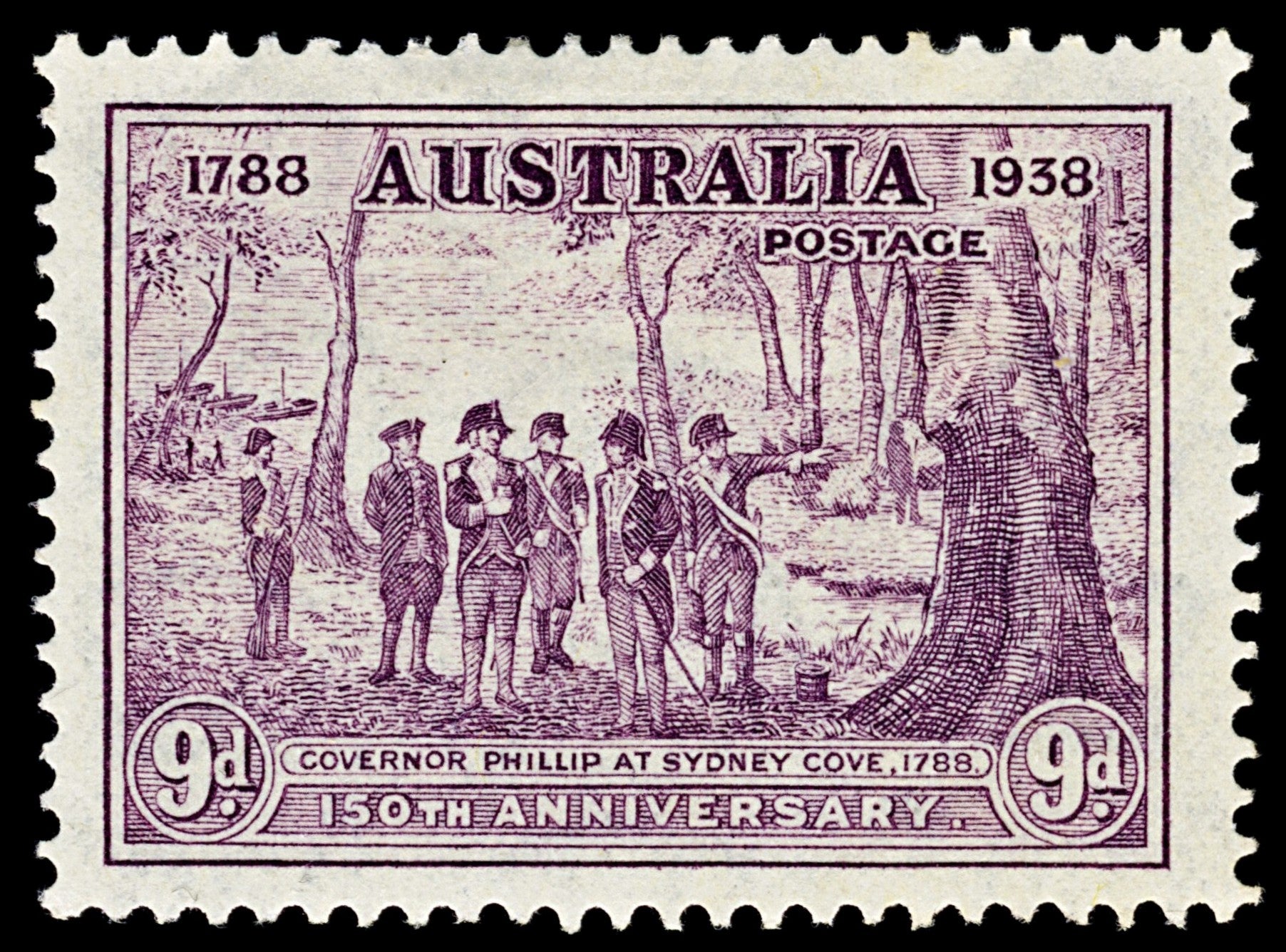 4733 Australia SG195 9d Purple. 1937. Sc#165 Mi155 MM Mint. C£32