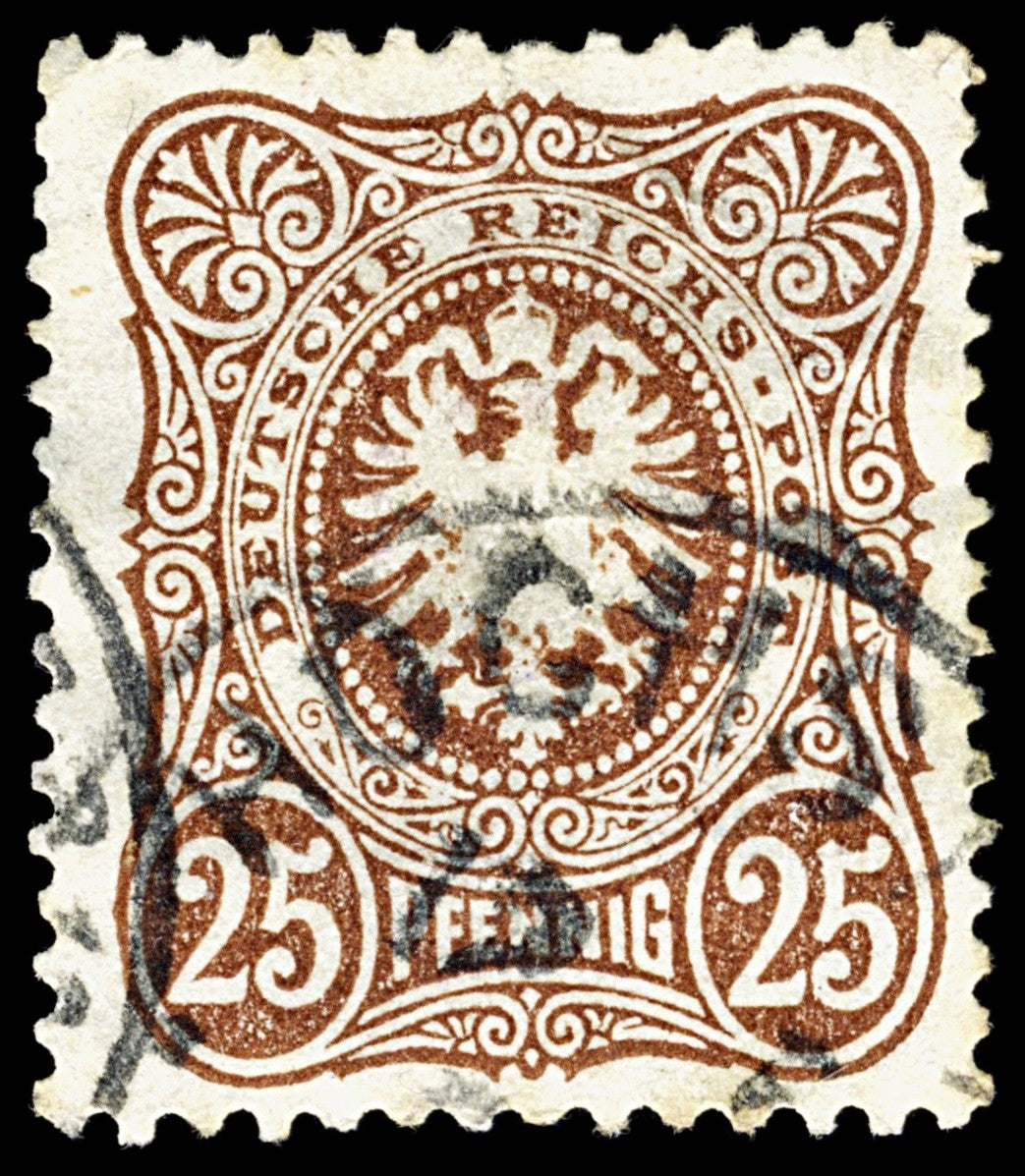 4750 Germany SG43a 25pf Reddish-Brown. 1883. Mi43Ib Used. C£42