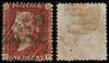 3676 GB 1d Rose-Red 1857. SG38. Spec C10. Extremely Rare Green Cancel. Good. c£1200