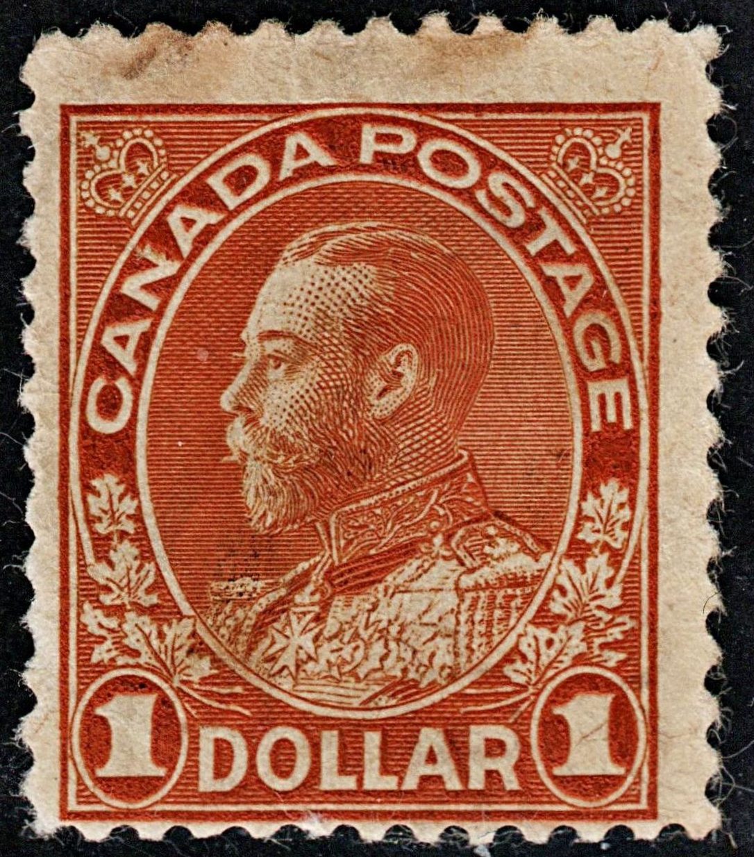 3704 CANADA 1$ Orange 1925. SG255 Sc122 Mi114 Mint No Gum. c£55