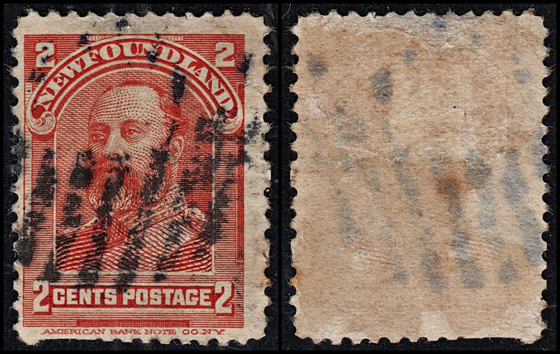 3721 NEWFOUNDLAND 2c Orange 1897. SG86 Sc81 Mi60. Faults. c£11