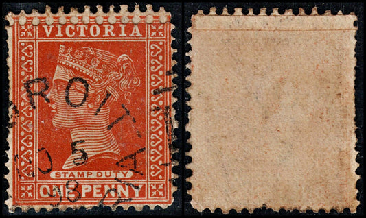 3802 VICTORIA 1d Brown red 1896. SG332 Sc Mi. Double Perforation. Fine. c£200