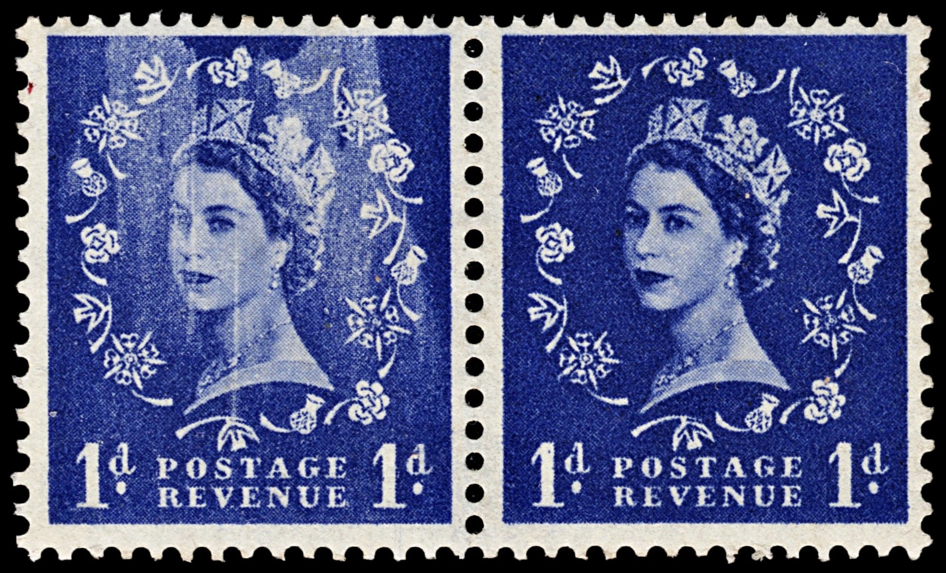 4008 SG516 1d Blue. Major Printing Error 19602. Sc#293 Mi258X MNH Mint. C£---