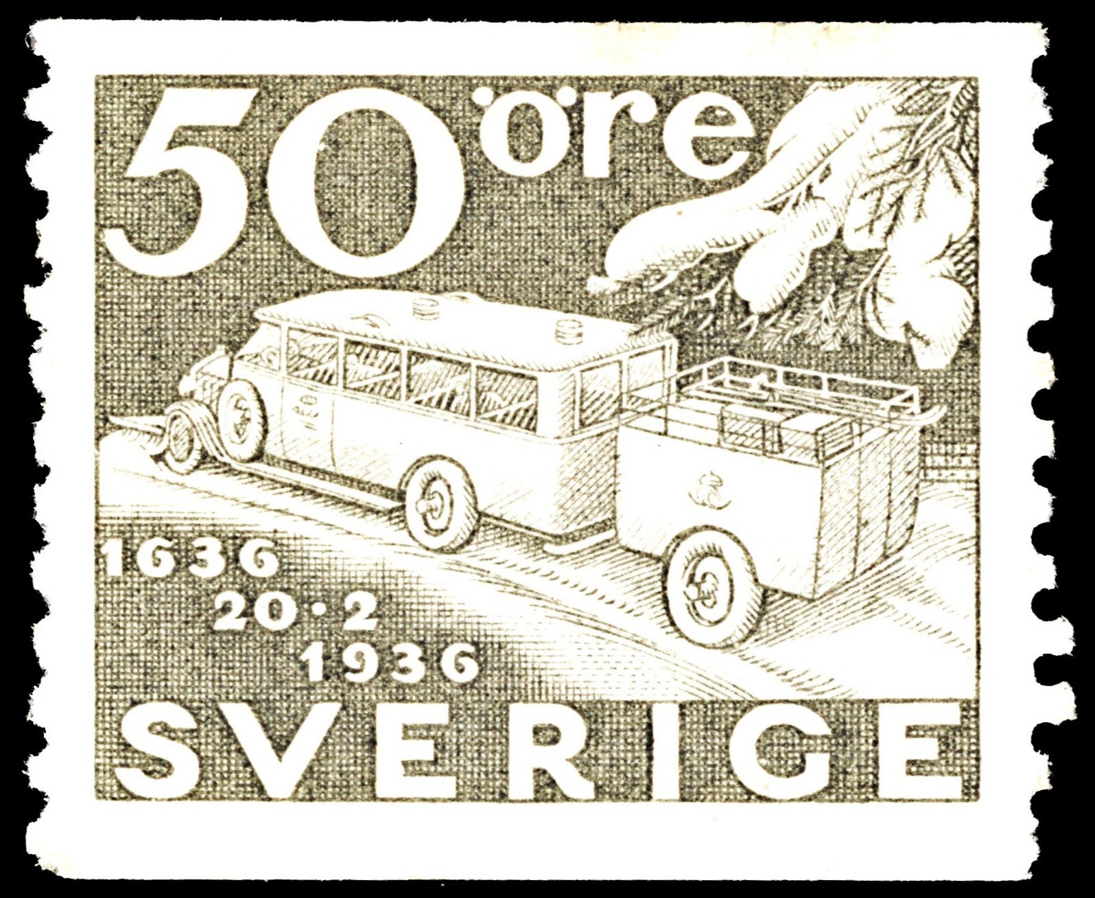 4037 Sweden SG197 50 ore Grey 1936. Sc#260 Mi236A MM Mint. C£25