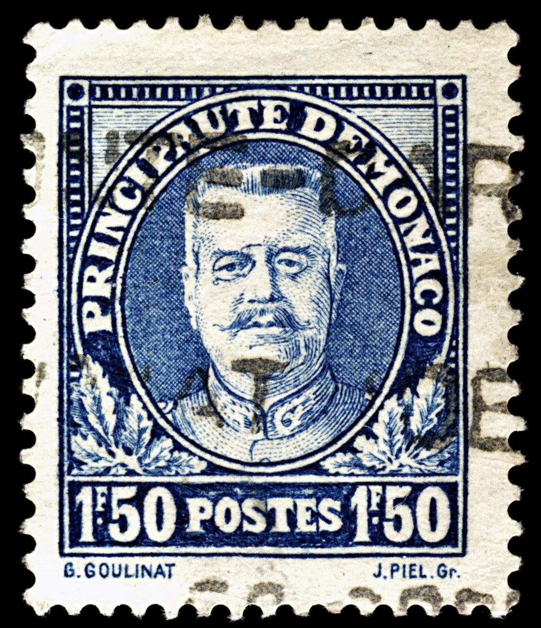 4071 Monaco SG134 1f50c Blue. 1933. Sc#122 Mi119 Fine Used. C£17