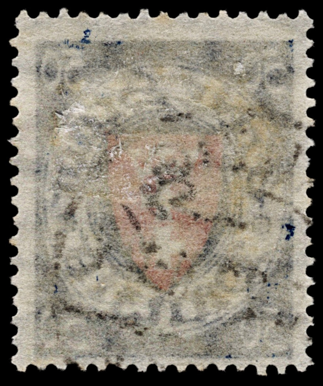 4088 Danzig SG190 50pf Blue & Red. Pale Yellow Paper. 1924. Sc#187a Mi200xa Fine Used. C£50