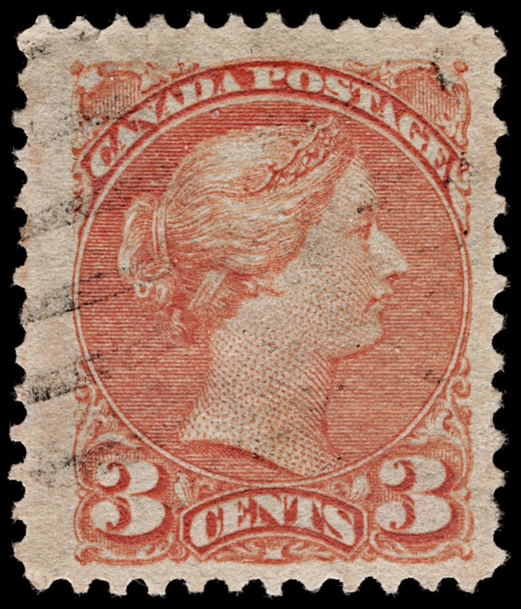 4122 Canada 3c Red. 1873. Sc#37e Mi28cC Fine Used. C£24