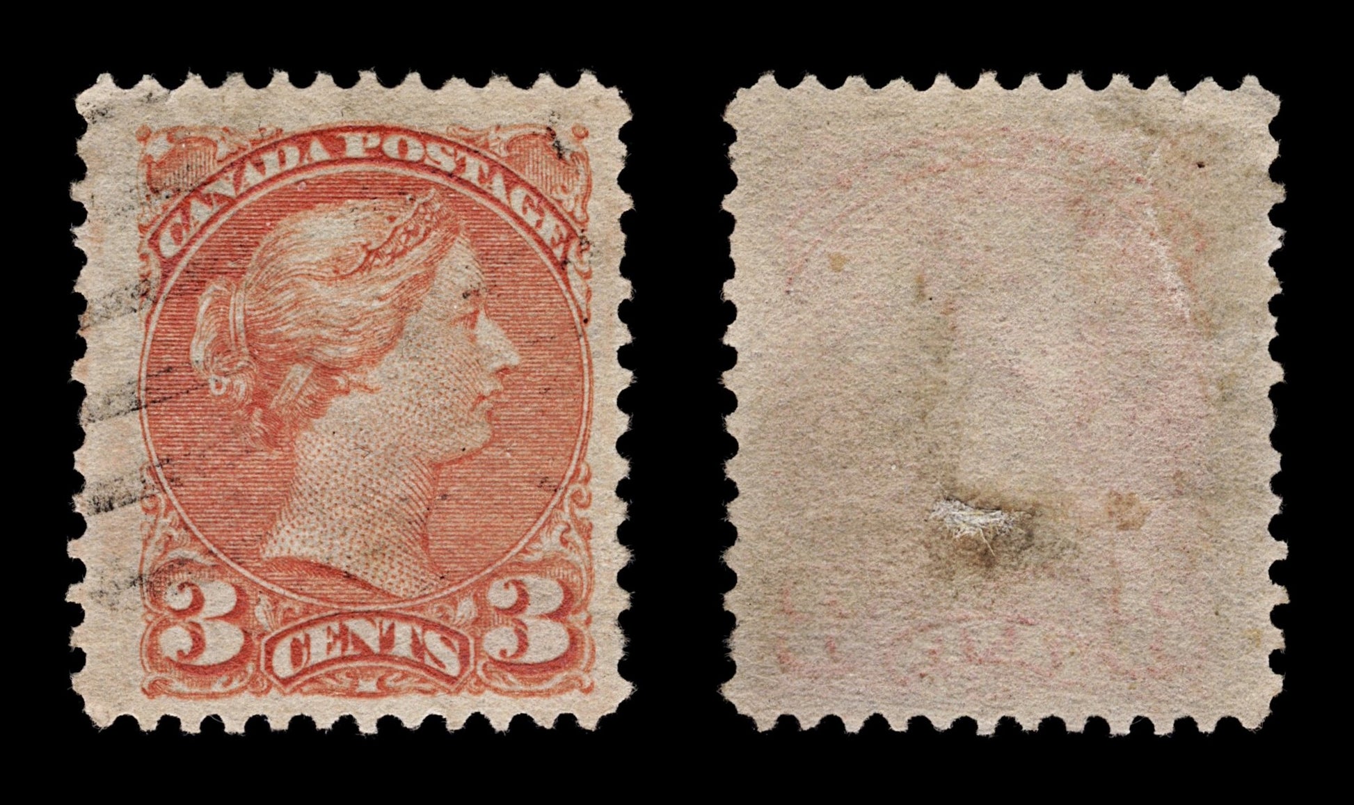 4122 Canada 3c Red. 1873. Sc#37e Mi28cC Fine Used. C£24