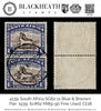 4139 South Africa SG62 1s Blue & Brown. Pair. 1939. Sc#62 Mi89-90 Fine Used. C£18