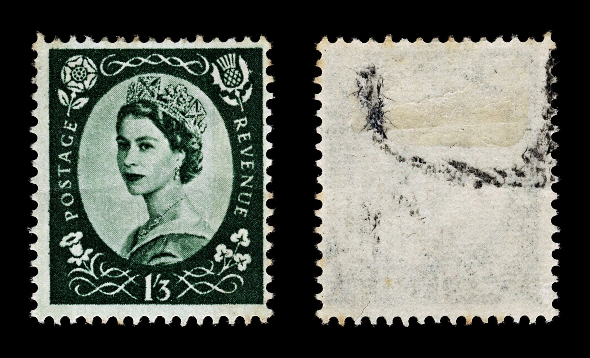 4150 GB SG555 1s6d Green. St. Ed's Crown. Spec S142. 1956. Sc#332 Mi297 MM Mint. C£30