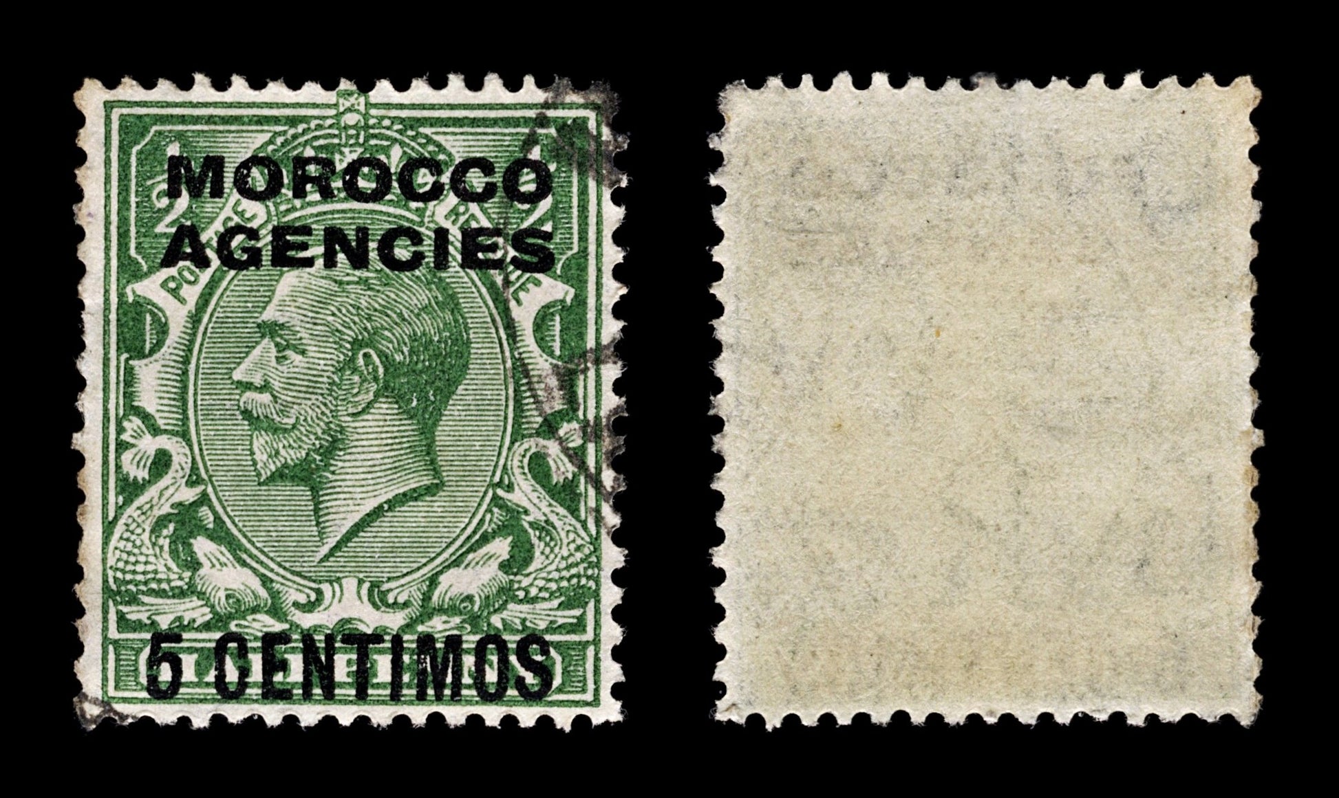 4203 Morocco, British Post Office SG143 5 Centimos Green. 1931. Sc#63 Mi126 Fine Used. C£35