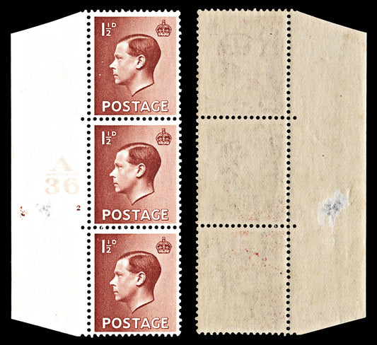 3992 GB SG459 1½d Brown. Control Block A36 Cyl 2 No Dot. Abnormal 13394. Sc#232 Mi195X MNH Mint. C£80